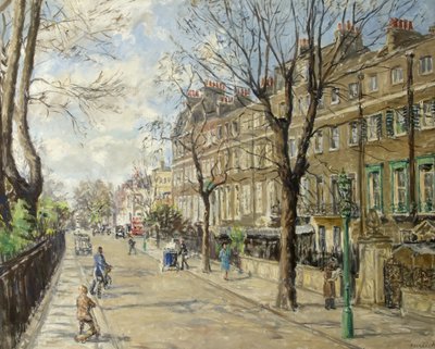 Cheyne Walk, kwiecień 1939, 1943 autorstwa Fairlie Harmar