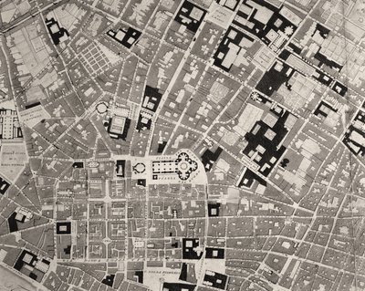 Mapa Florencji, szczegół, 1843 i 1866 grawerowanie szczegółu 100310 autorstwa Fantozzi