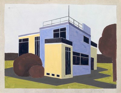 Projekt domu jednorodzinnego, 1923. autorstwa Farkas Molnar