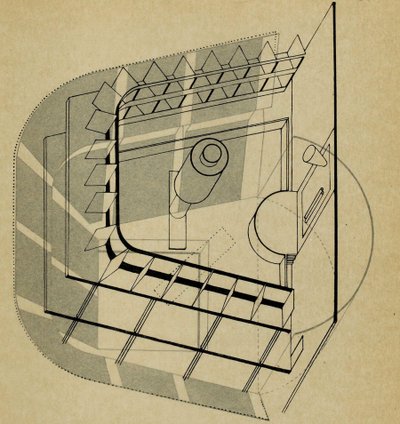 Teatr U. Ze sceny w Bauhaus Die Bühne im Bauhaus, 1925. autorstwa Farkas Molnar