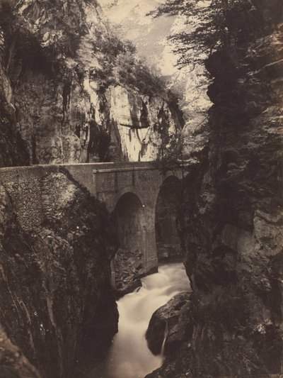 Droga do Eaux-Chaudes, Pyrenees recto, ok. godz. 1855. autorstwa Farnham Maxwell Lyte