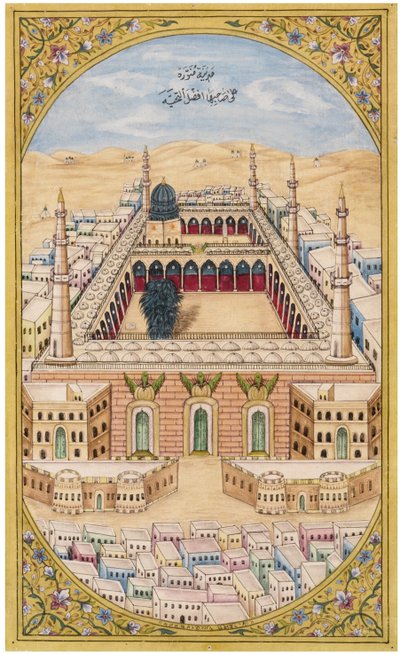 Meczet Proroka w Medynie, ok. godz. 1880 autorstwa Fateh Muhammad Mussawar