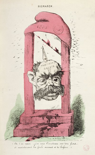 Karykatura Otto von Bismarcka (1815-98) 1870 autorstwa Faustin