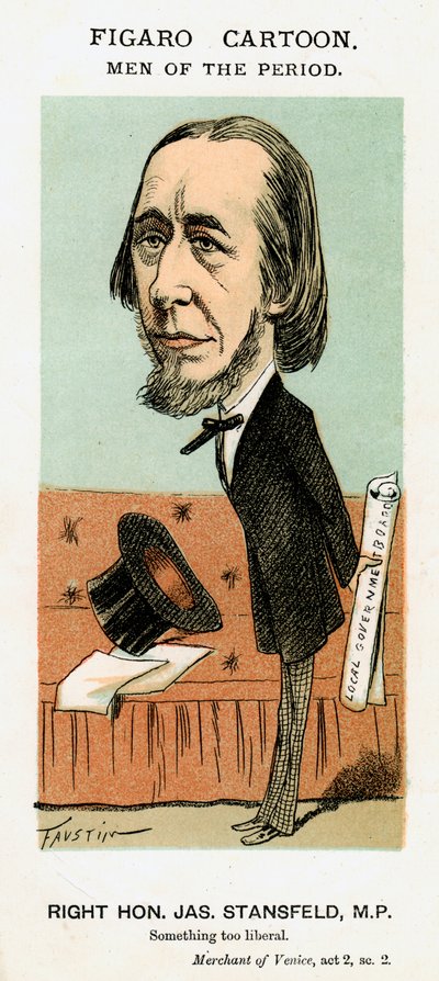 James Stansfeld, polityk brytyjski, ok. 1871-1874. autorstwa Faustin