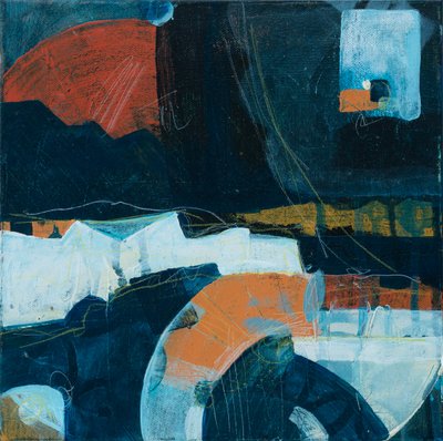 Wieczór na plaży, 2018 (akryl na płótnie) autorstwa Faye Bridgwater