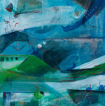 Flying High, 2019 (akryl na płótnie) autorstwa Faye Bridgwater