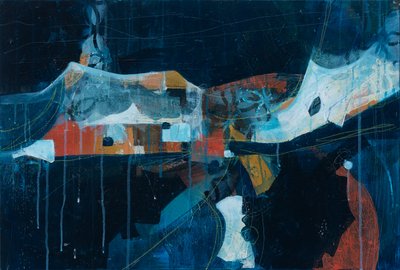 The Downs Are Calling, 2018 (akryl na płótnie) autorstwa Faye Bridgwater