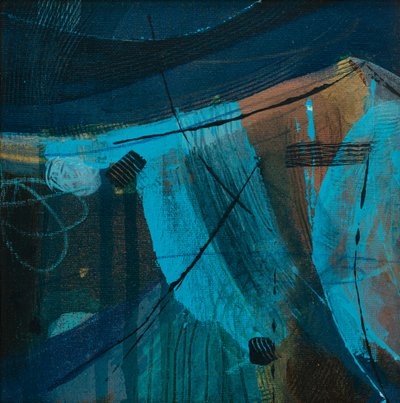 Up and Down and All Around, 2019 (akryl na płótnie) autorstwa Faye Bridgwater