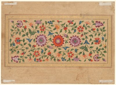 Przewijające się winorośle kwiatowe, 1755. autorstwa Fayzullah