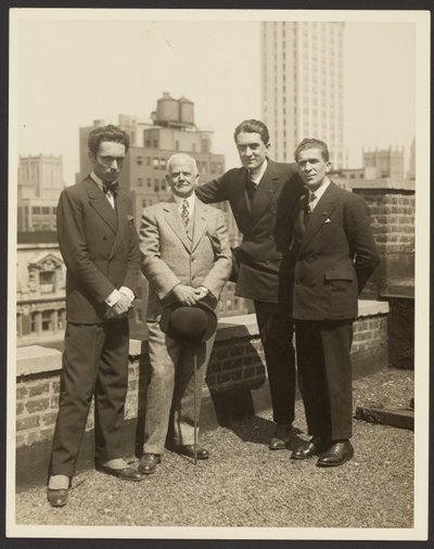 [Portret grupowy F. Vecchiego, dr Brintona, F. Azariego i O.L. Folettiego]. autorstwa Fedele Azari