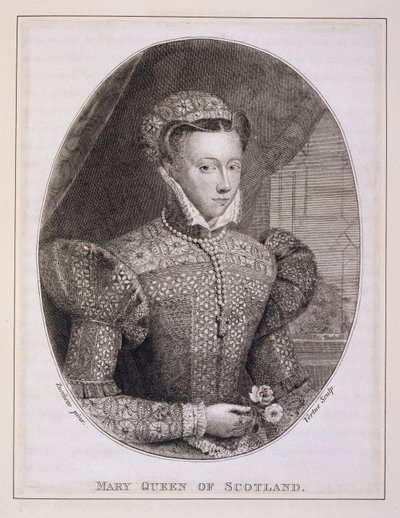 Maria Królowa Szkotów (1542-87), ryt: George Vertue (1684-1756) (ryc.) autorstwa Federico (after) Zuccaro