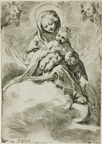 Madonna z Dzieciątkiem na chmurach autorstwa Federico Barocci