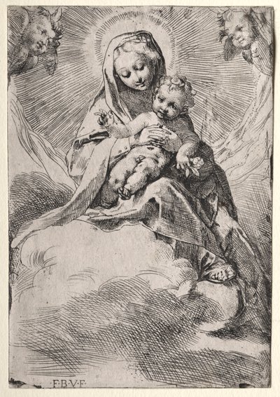 Madonna w chmurach, ok. 1930 r. 1581. autorstwa Federico Barocci