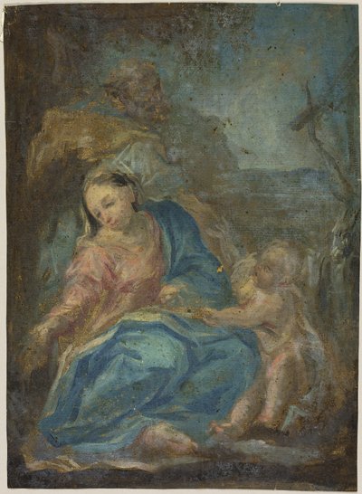 Odpocznij w locie do Egiptu (rekto); Madonna Różańcowa (verso) autorstwa Federico Barocci