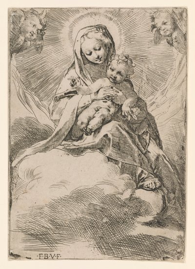 Dziewica z Dzieciątkiem w chmurach autorstwa Federico Barocci
