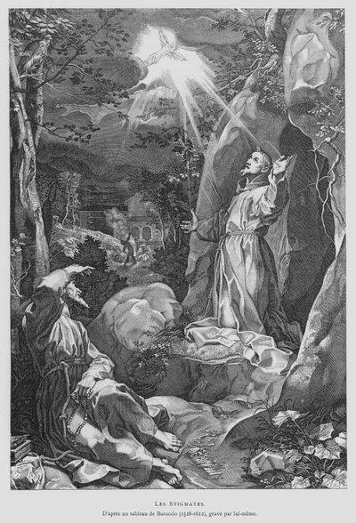 Stygmaty św. Franciszka z Asyżu autorstwa Federico Fiori (after) Barocci or Baroccio
