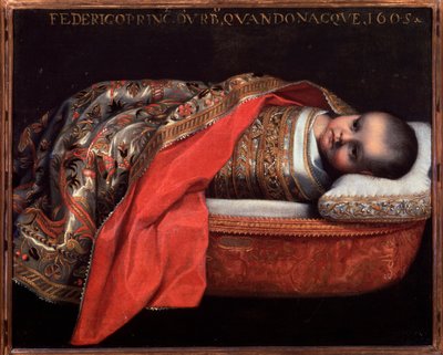 Portret Federico Ubaldo della Rovere, księcia Urbino (niemowlę) - Malarstwo autorstwa Federico Fiori Barocci or Baroccio