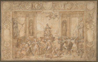 Studium do Alegorii wiosny, 1579. autorstwa Federico Zuccaro