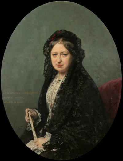 María Encarnación Cueto de Saavedra, księżna Rivas autorstwa Federico de Madrazo y Kuntz