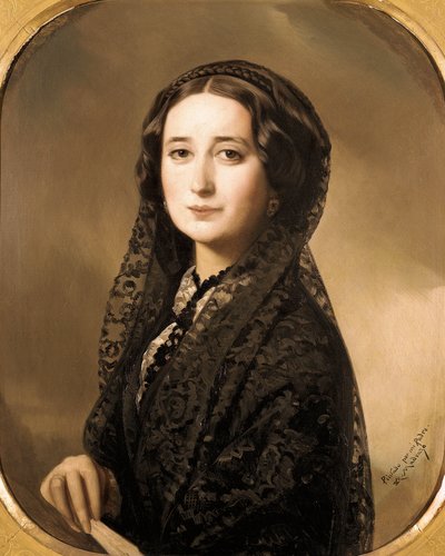 „Portret hiszpańskiej poetki Karoliny Coronado (1823-1911)” (malarstwo) autorstwa Federico de Madrazo y Kuntz