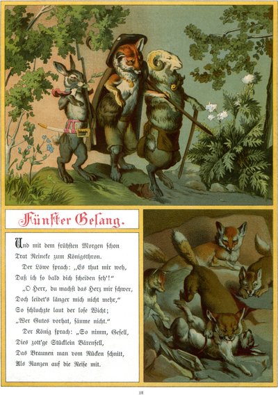 Reynard the Fox lub „Reineke Fuchs” autorstwa Fedor Alexis Flinzer