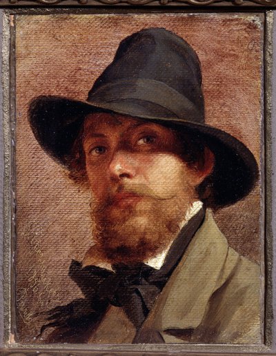"Autoportret" Obraz Fiodora Andriejewicza Bronnikowa (1827-1902) 1856 Państwo V. Tropinin-Museum, Moskwa autorstwa Fedor Andreevich Bronnikov