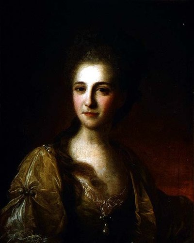 Portret nieznanej kobiety, ok. 1770 (olej na płótnie) autorstwa Fedor Stepanovich Rokotov
