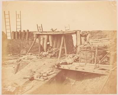 Wnętrze fortu Taku autorstwa Felice (1825-c.1908) Beato