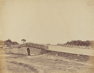 Most Palichian w pobliżu Pekinu, scena walki z chińskimi wojskami cesarskimi, 21 września 1860 r autorstwa Felice Beato