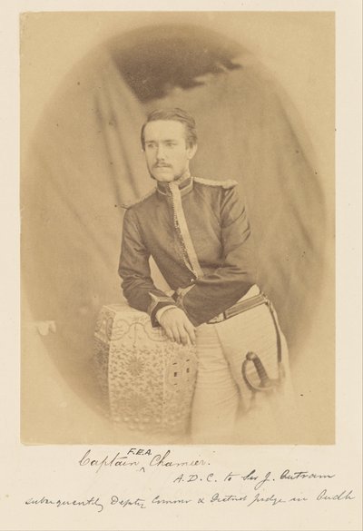 Kapitan FEA Chamier, A.D.C. do Sir J. Outrama, następnie zastępcy komisarza i sędziego okręgowego w Oudh autorstwa Felice Beato