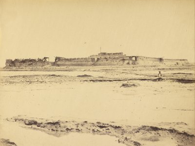 Zewnętrzna część rzeki North Fort Peiko z wejściem angielskim i francuskim, 21 sierpnia 1860 r autorstwa Felice Beato