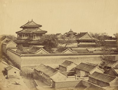 Pierwszy widok Pekinu, wykonany od Bramy Antin, październik 1860 autorstwa Felice Beato