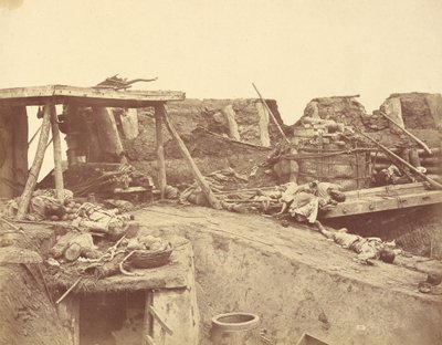 Wnętrze angielskiego wejścia do North Fort w dniu 21 sierpnia 1860 r autorstwa Felice Beato
