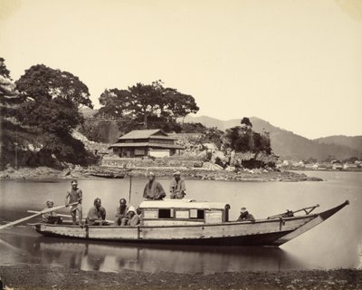 [Japoński złom w kanale, Nagasaki] autorstwa Felice Beato