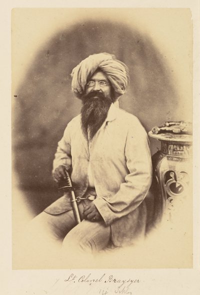 Podpułkownik Braysyer, 14. Sikhs autorstwa Felice Beato