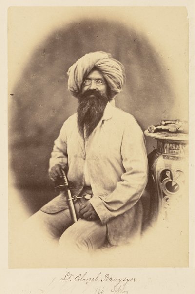 Podpułkownik Braysyer. [sic] 14th Sikhs autorstwa Felice Beato