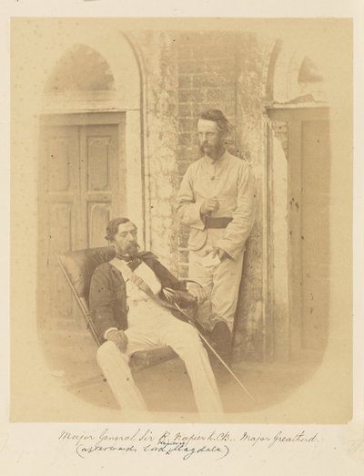 Generał dywizji Sir R. Napier, K.C.B. i Major Greatherd autorstwa Felice Beato