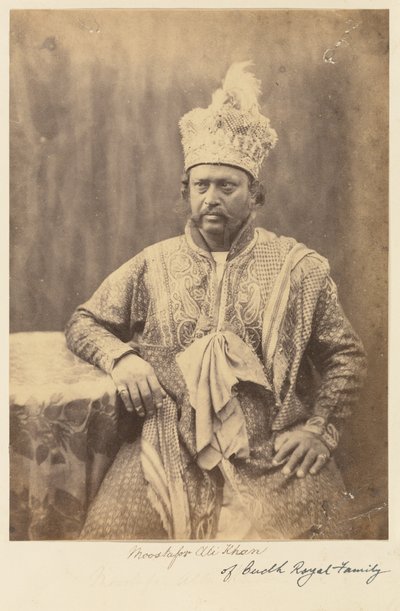 Moostafor Ali Khan z rodziny królewskiej Oudh autorstwa Felice Beato