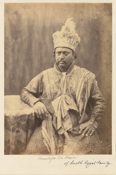 Moostafor Ali Khan z rodziny królewskiej Budh autorstwa Felice Beato
