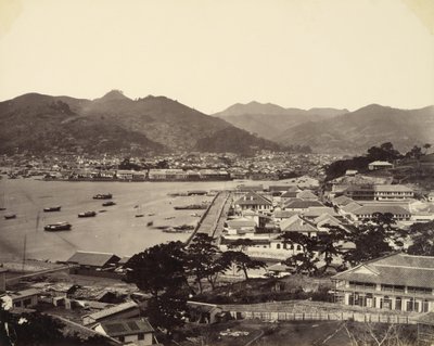 Częściowy widok panoramiczny na Nagasaki autorstwa Felice Beato
