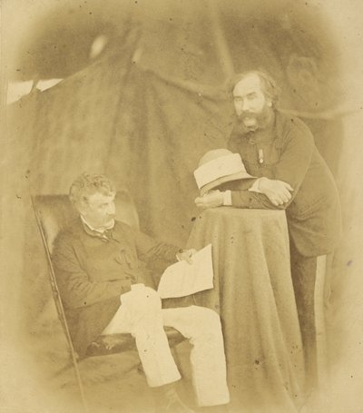 Sir Henry Drury Harness, KCB, pułkownik, inżynierowie królewscy i pułkownik Robert Abercromby autorstwa Felice Beato