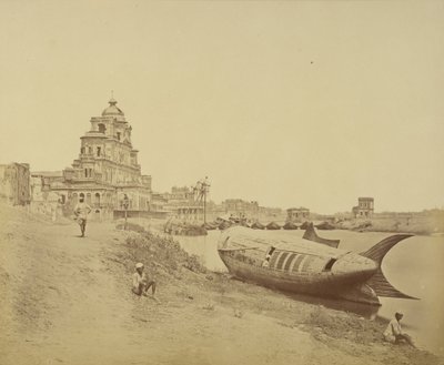 Pałac Chattar Manzil i królewska łódź Oude autorstwa Felice Beato