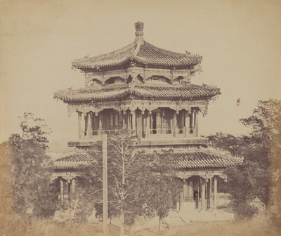 Wielki Pałac Cesarski Yuen Min Yuen, Pekin, przed spaleniem, 18 października 1860 autorstwa Felice Beato