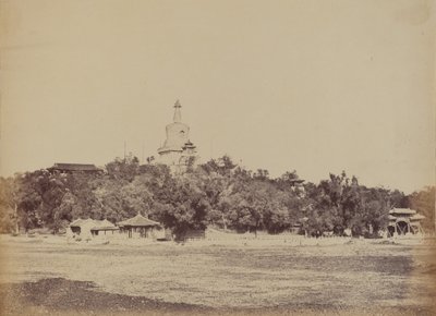 Wielka Pagoda w Cesarskim Pałacu Zimowym, Pekin, 29 października 1860 autorstwa Felice Beato