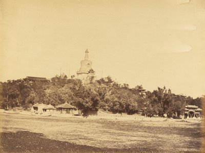 Wielka Pagoda w Pałacu Cesarskiego Ogrodu Zimowego, 29 października 1860 r autorstwa Felice Beato