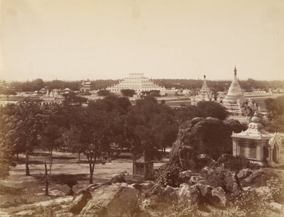 Niezrównana pagoda ze wzgórza Mandalay autorstwa Felice Beato