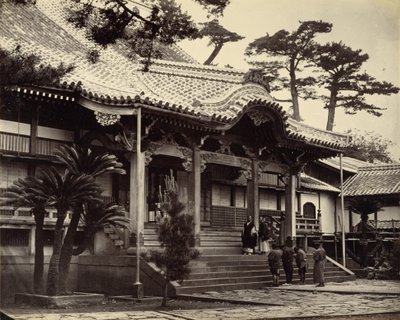 Sala Główna w Świątyni Daionji, Nagasaki autorstwa Felice Beato