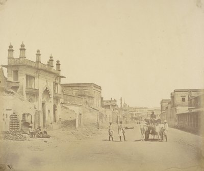 [Droga, którą generał Henry Havelock wszedł do rezydencji w Lucknow]. autorstwa Felice Beato