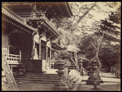 Świątynia Hatchiman, Kamakura autorstwa Felice Beato