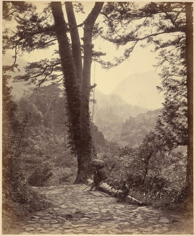Widok na przełęcz Hakone autorstwa Felice Beato